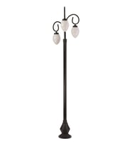 AVONNI BSU-68204-BSY-M2-B Siyah Boyalı Dış Mekan Aydınlatma E27 Çelik Boru ABS Akrilik Cam 65cm