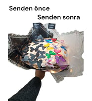 Senden önce senden sonra led ışıklı kelebek buketi