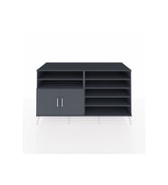 Kronos Konsol 7 Raflı 2 Kapaklı 176x59x99 Antrasit-Antrasit/Çam