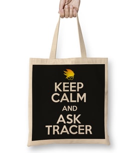 Keep Calm And Ask Tracer Overwatch Bez Çanta Uzun Saplı