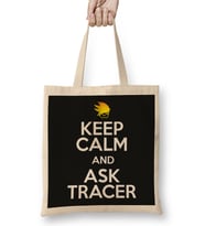 Keep Calm And Ask Tracer Overwatch Bez Çanta Uzun Saplı