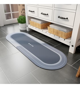 Lexroo Sihirli Paspas Banyo Paspası Su Emici Mutfak Koridor Paspas Kaymaz Tabanlı - 120cm Yuvarlak