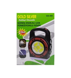 Gold Silver Gs-480 20w Güneş Enerjili Çok Fonksiyonlu Fener