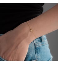 Kişiye Özel Minimalist Pati Model İsim Bileklik 925K Gümüş (Gold)