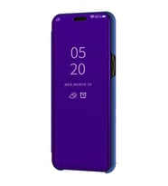 Xiaomi Redmi Note 9 Aynalı Kapaklı Lüx Kılıf (Mavi)