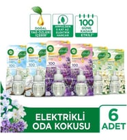Air Wick Elektrikli Oda Kokusu Yedek Şişe Seti X 6 (Bahar Çiçekleri X 2 - Temizliğin Esintisi X 2 - Lavanta x 2