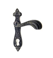 Antika Tarz Dekoratif Pirinç Mevlana Banyo Kapı Kolu - 228x48 Mm, Oksit