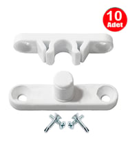 Aletçantam Pvc Kapı Pencere Sineklik Beyaz Plastik Çıt Çıt Kilit Menteşe Küçük Boy 4cm -10 Adet