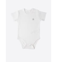 Organik New Basic Kısa Kol Body Bebek Boy Ekru