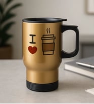 BK Gift Coffee Tasarımlı Kulplu Çelik Bardak Termos Mug 450ml-3, Sevgiliye Hediye, Arkadaşa Hediye, Eşe Hediye