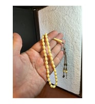 SEVGİLİYE ÖZEL HEDİYE BEYRUT MONOMER TESBİH 7MMX10MM SARI RENKLİ H-1289.