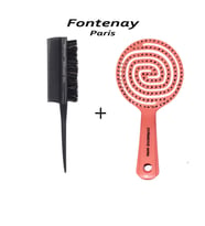 Fontenay Profesyonel Topuz Fırçası Krepe Şiş Tarak 3 In 1 3043 + 3 Boyutlu Açma Saç Fırçası 2'Li Set