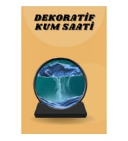 Mey İthalat® Kum Saati Yuvarlak Şık Kum Tablosu Dekoratif Kum Sulu Kum Saati