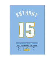 Carmelo Anthony Forma Kanvas Tablo 40x55cm NBA Denver Nuggets Jersey