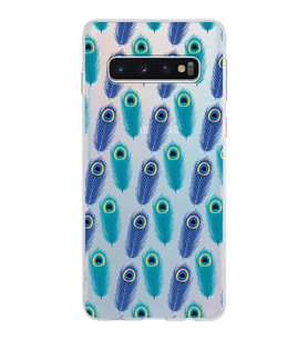 PrintiFy Samsung Galaxy S10 ile Uyumlu 1mm Slim Fit Nazar Boncuğu 4 Baskılı Şeffaf  Kılıf