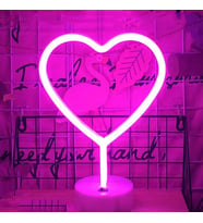 Kalp Tasarımlı Işıklı Neon Led  Lamba
