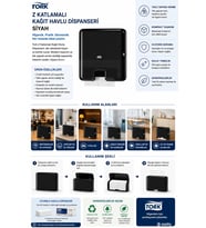 Tork 552108 Z Katlamalı Kağıt Havlu Dispanseri Siyah