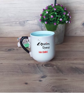 Öğretim Üyesi Kupa Bardak Sihirli Oval Fotoğraflı Öğretmenler Günü Hediyesi
