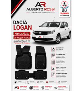 DACIA LOGAN 2013 - 2026 Araca Özel Kauçuk 3D Profesyonel Oto Paspası