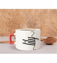 BK Gift Kişiye Özel İsimli Pembe Kulplu Çay & Kahve Fincanı-25, Arkadaşa Hediye, Sevgiliye Hediye