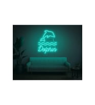 Dolphin Yazılı ve Figürlü Neon Tabela