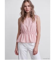 LCW Vision Pembe Bisiklet Yaka Peplum Bluz
