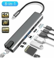 UPEKA Pro Air USB Type-C Hub Dönüştürücü Çevirici Çoklayıcı USB Hdmı Micro Sd 8 Girişli 8In1