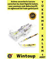 #Kalem Şık Tasarım Kaliteli Koleksiyonluk Hediye Ofis Okul Kırtasiye Anime Figürlü Tükenmez Kalem
