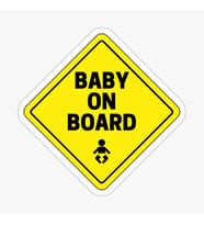 Arabada bebek var Baby On Board Sticker Etiket 19CM md15