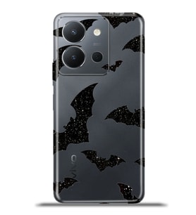 Vivo Y36 Kapak HD Renkli Dizayn Silikon Kılıf - Yarasalar