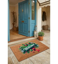 Valerine Life Kapı Önü Paspası 45x70cm Kaymaz Taban Dekoratif iç Dış Mekan Yılbaşı Kapı Süsü