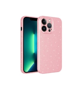 Apple iPhone 12 Pro Uyumlu Kılıf Kamera Korumalı Simli Lüks Zore Koton Kapak (Pembe)
