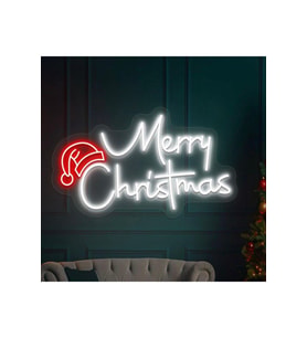 MERRY Christmas Yazılı Yılbaşı Temalı Neon Tabela