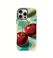 iPhone 16 Pro Max Vorian Çift Katmanlı MagSafe Kılıf Retro Cherry Pop