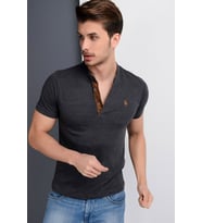 T8560 DEWBERRY T-SHIRT-ANTRASİT