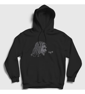 Presmono Unisex Siyah Words Nirvana Kurt Cobain Kapüşonlu Sweatshirt 36129tt