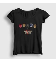 Presmono Kadın Siyah Masks Hollywood Undead T-Shirt 149897tt