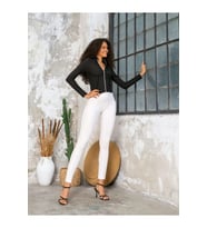 Sculpt Line Beyaz Dikiş Modelli Spor Tayt