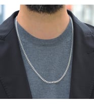 Kare Gurmet 3mm 65cm Gümüş Zincir