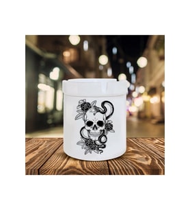 Kuru Kafa Baskılı Seramik Şık Küllük