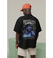 Mentality Baskılı Unisex Oversize Tasarım Tişört