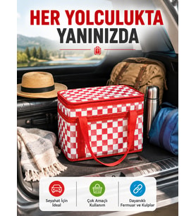 25 Litre Isı Yalıtımlı Termos Çanta Alüminyum Folyo İç Kaplamalı Piknik Çantası