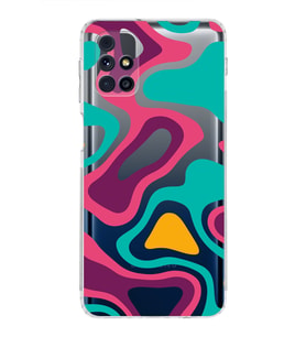 Samsung Galaxy M31s  Kamera Korumalı Kapak Renkli Desen Tasarımlı  Şeffaf  Kılıf