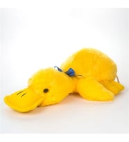 Sevimli Yatan Ördek Peluş 40 Cm (Sarı)