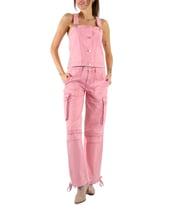 Bol Paça Pembe Kargo Cepli Denim Pantolon