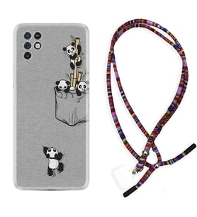 INFINIX Note 11 Pro Note 10 Hot 9 Play Kılıf Boyun Asklı Rasta Silikon Pandalar 1798