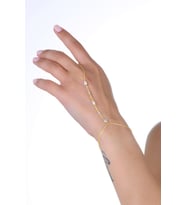 Gümüş altın yaldızlı zirkon taşlı sıralı damla modeli şahmeran SGTL13013GOLD