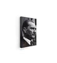 Dikey Kanvas Tablo Salon Duvar Tablosu Yandan Sb Portre Atatürk Yeni Ev Hediyesi Ofis Tablosu