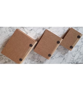 Hobi Adn 90203 Kitap Kutu 3'LÜ Set Ahşap MDF HAM Ankara Siteler Ürünü El Yapım