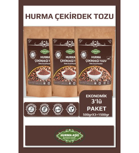Hurma Aşkı Hurma Çekirdeği Tozu 500GrX3=1500Gr